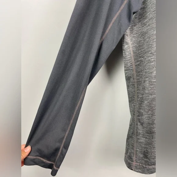 Prana Men’s Charcoal Colorblock Zylo Henley Long Sleeve Athletic Shirt - Picture 2 of 7